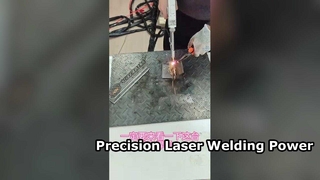 Demonstratie van de werking van de laserlasmachine